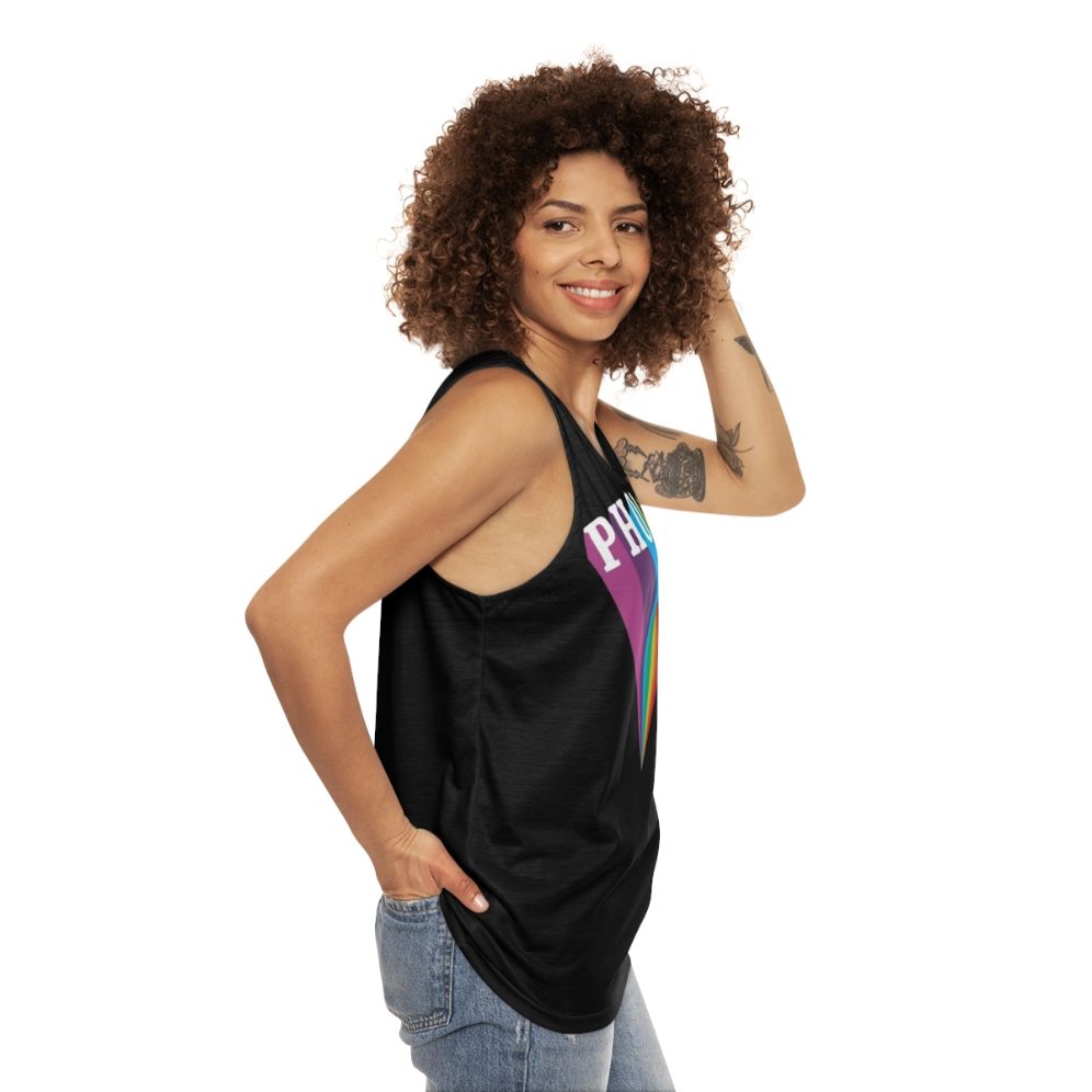 Phoenix Band Unisex Rainbow Tank Top - women side