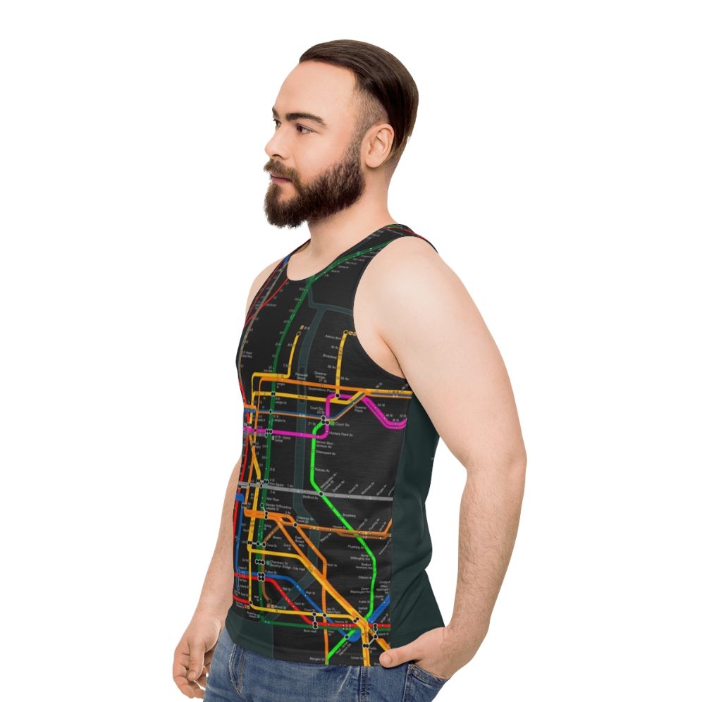 New York City Subway Map Unisex Tank Top - men side