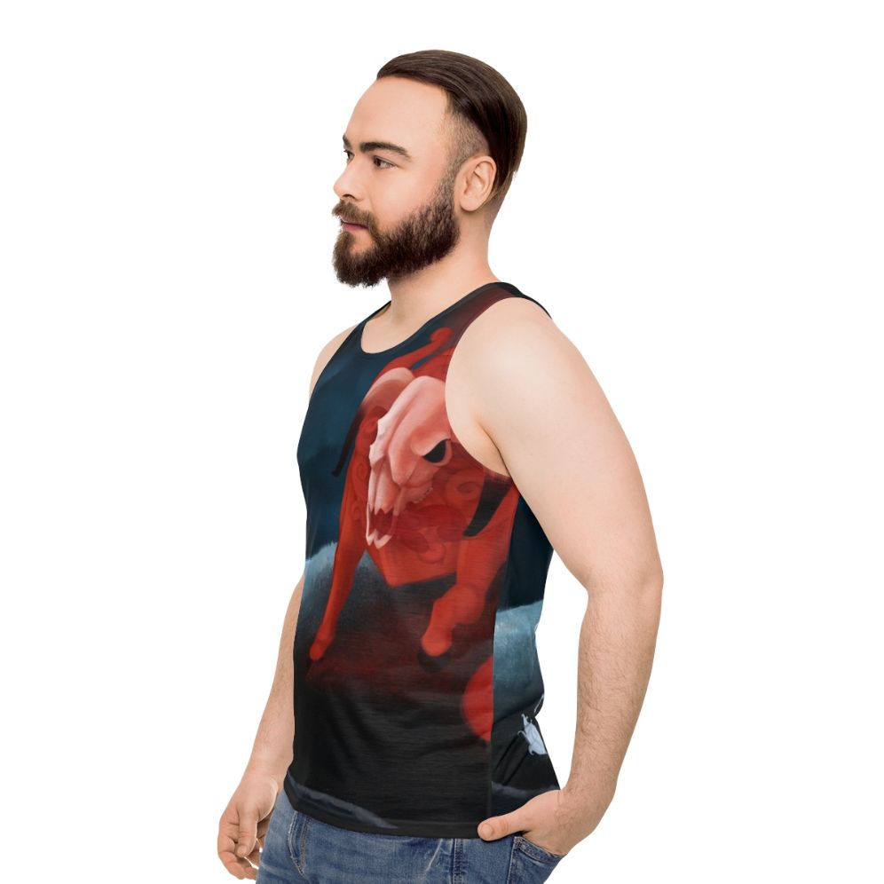 Dark fantasy last unicorn unisex tank top - men side