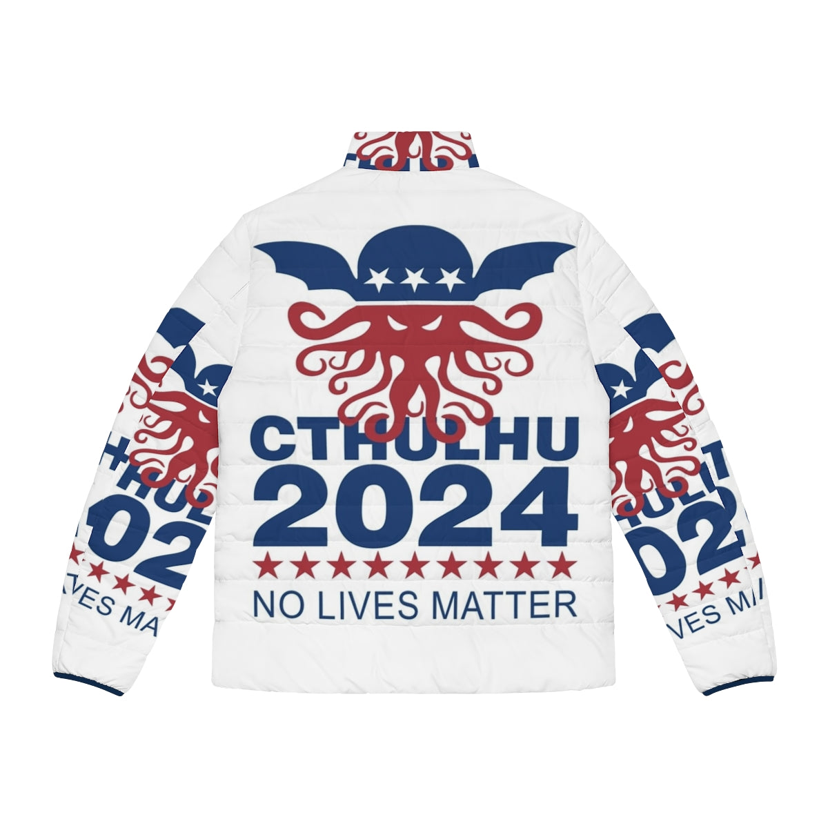 Cthulhu 2024 No Lives Matter Puffer Jacket - Back