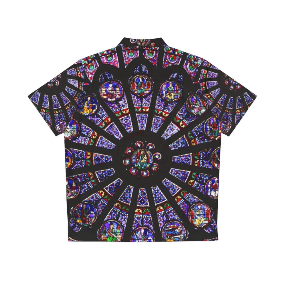 Notre Dame Rose Window Hawaiian Shirt - Back