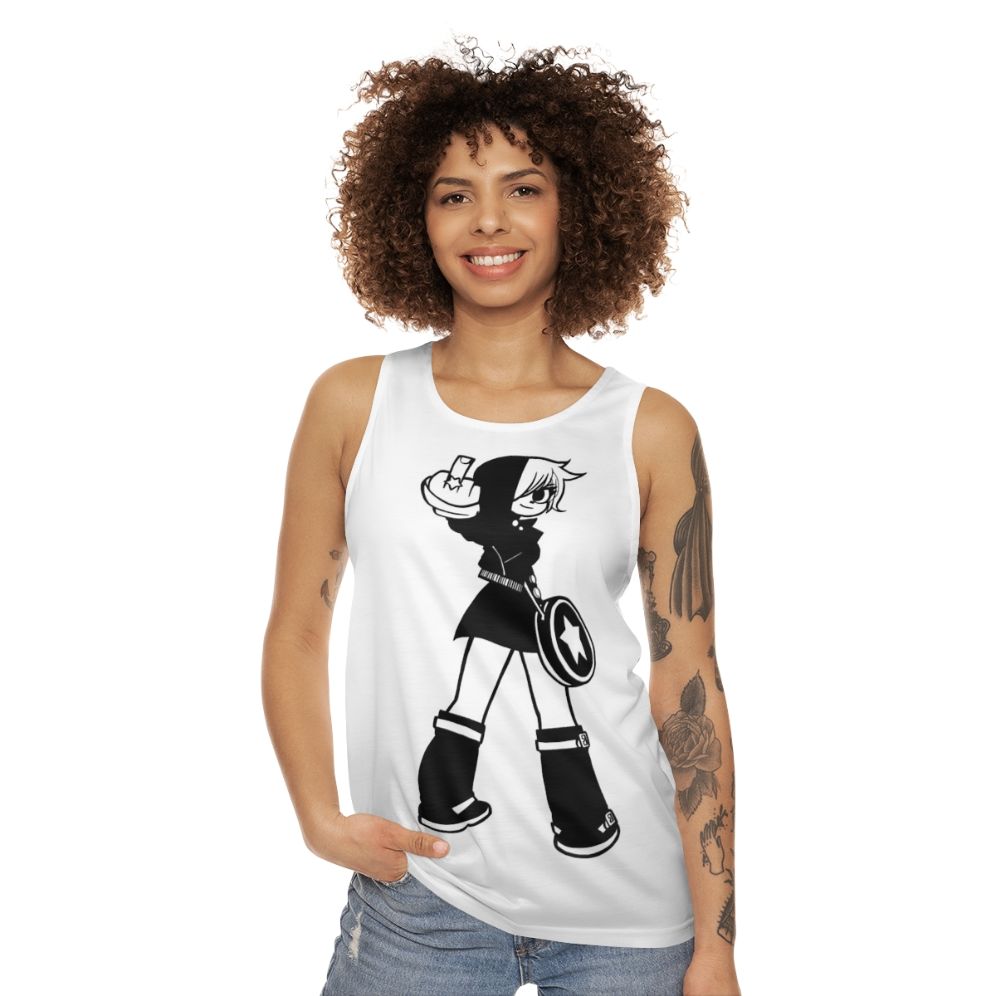 Ramona Flowers Unisex Tank Top featuring Scott Pilgrim graphic design - women