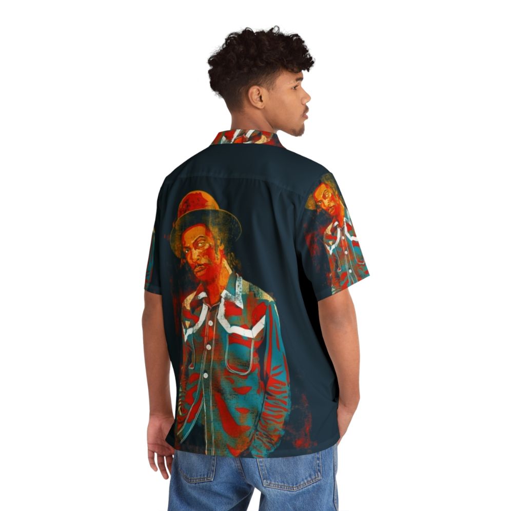 Vintage Jamaican Cowboy Hawaiian Shirt featuring Reggae Music Inspired Design - People Back