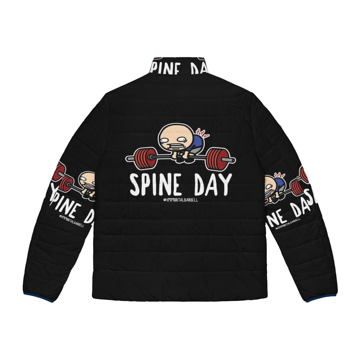 Spine Day Puffer Jacket - Fitness and Workout Apparel with Injury Prevention Focus - Back