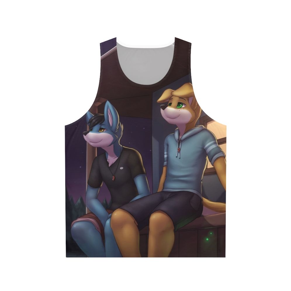 Unisex Weekend 2 cover art furry dog tank top