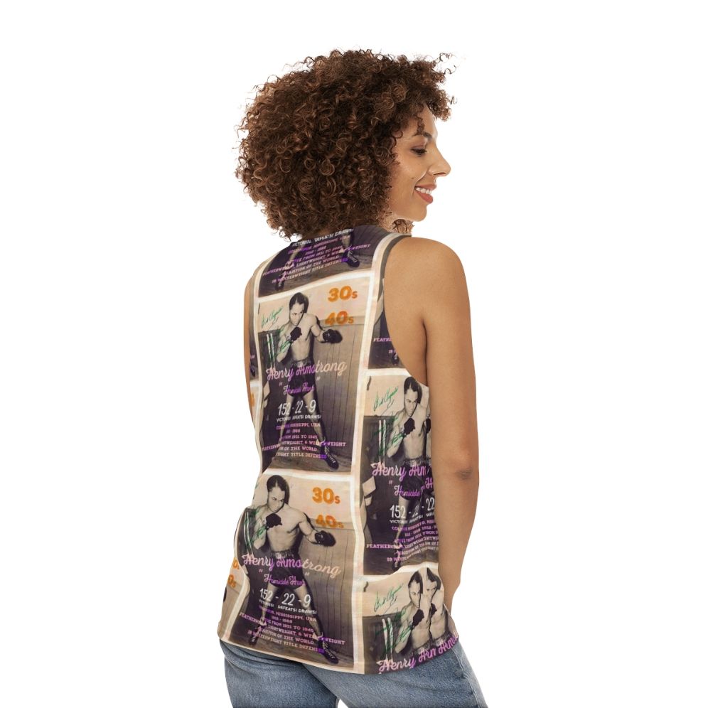 Vintage Boxing Boxer Unisex Tank Top - women back