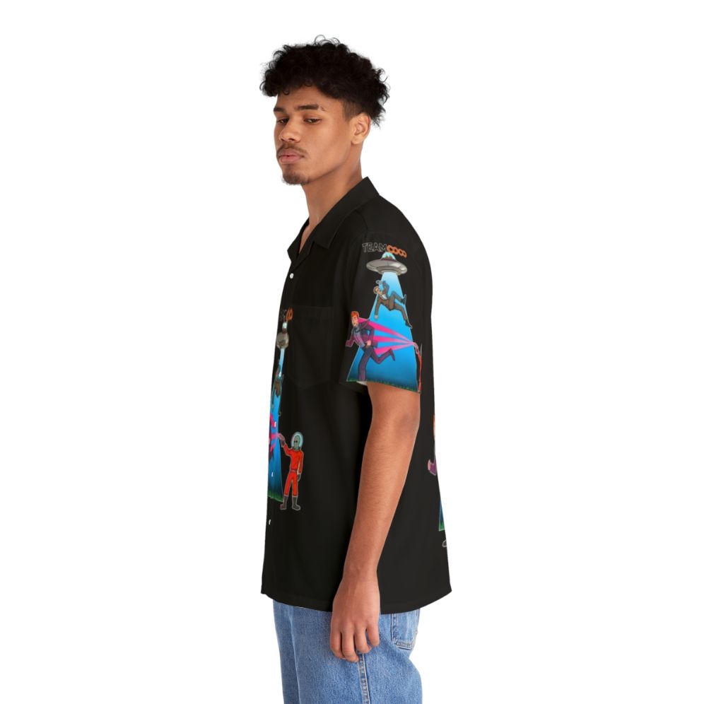 Team Coco Alien Abduction Hawaiian Shirt - People Left