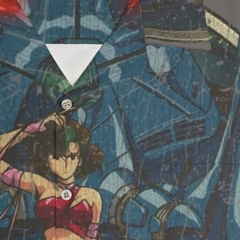 Bubblegum Crisis 1980s Hawaiian Shirt - Detail