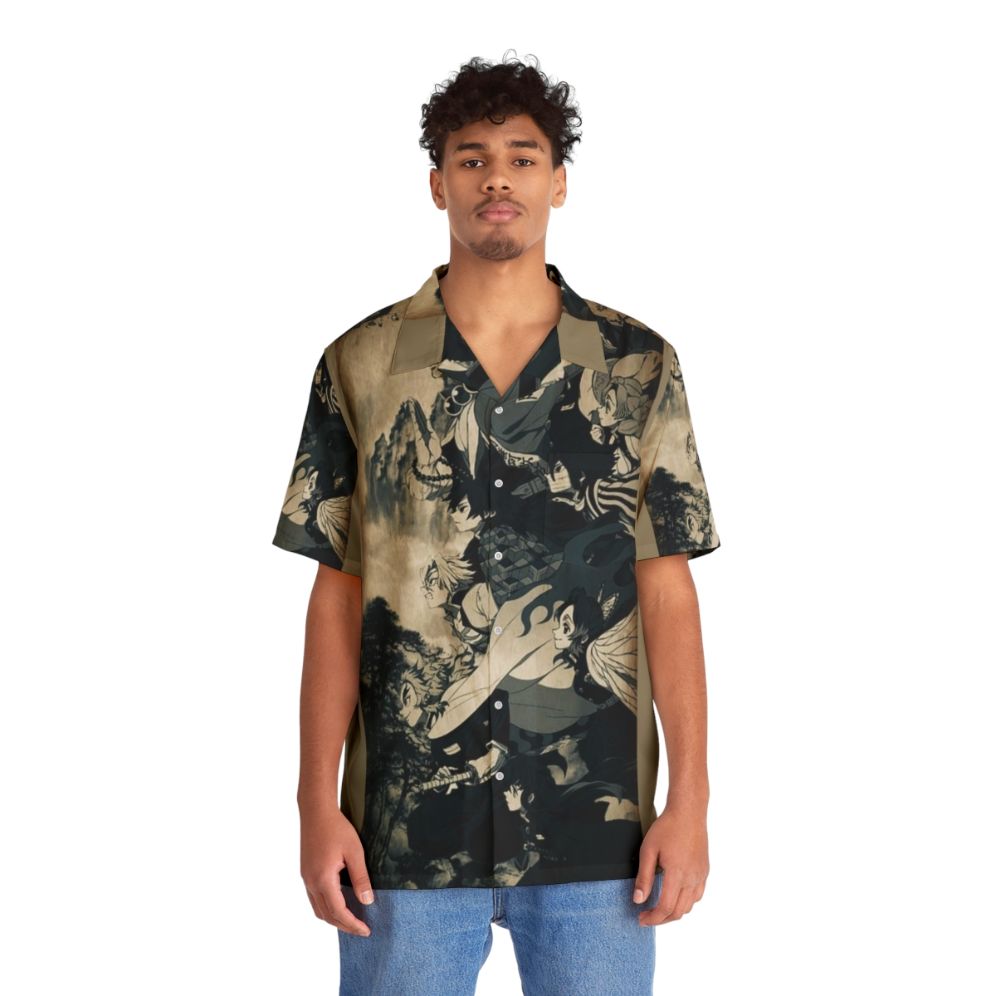 Demon Slayer Anime Inspired Hawaiian Shirt - People Front