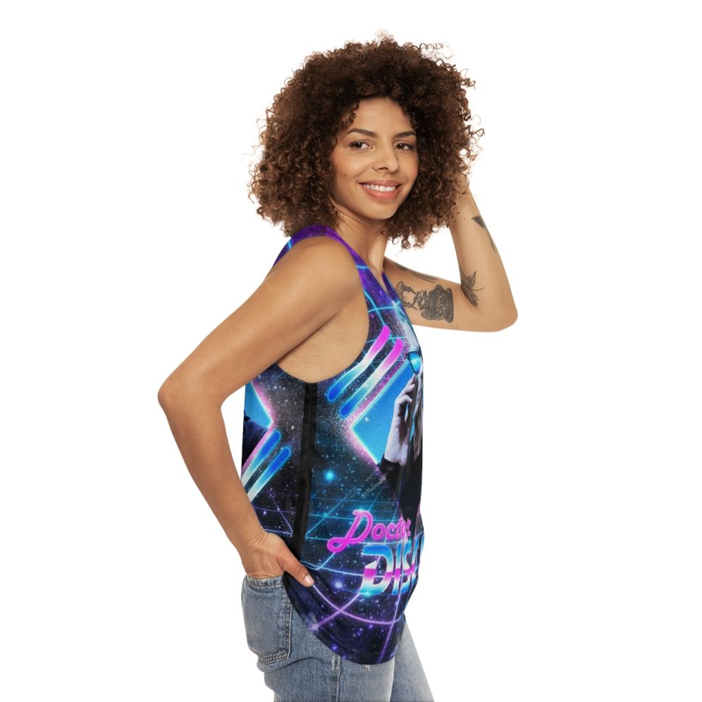 Retro Doctor Disco Unisex 12th Doctor Tank Top - women side