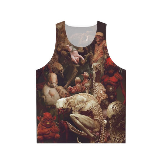 Unisex horror tank top with creature design