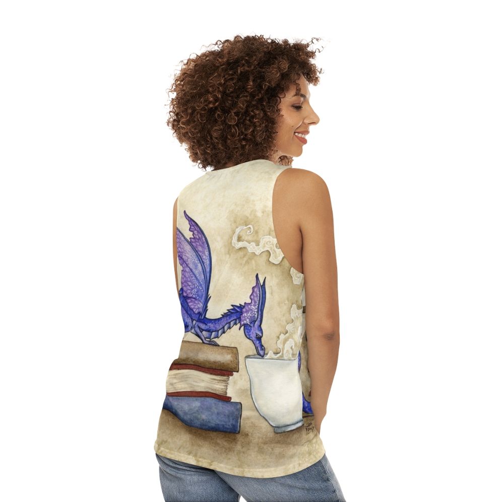 Fantasy dragon unisex tank top - women back