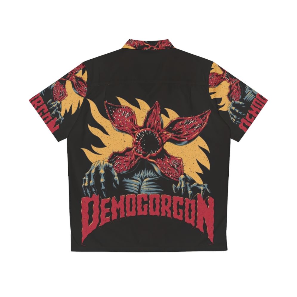 Demogorgon Hawaiian Shirt featuring the iconic monster from Stranger Things - Back