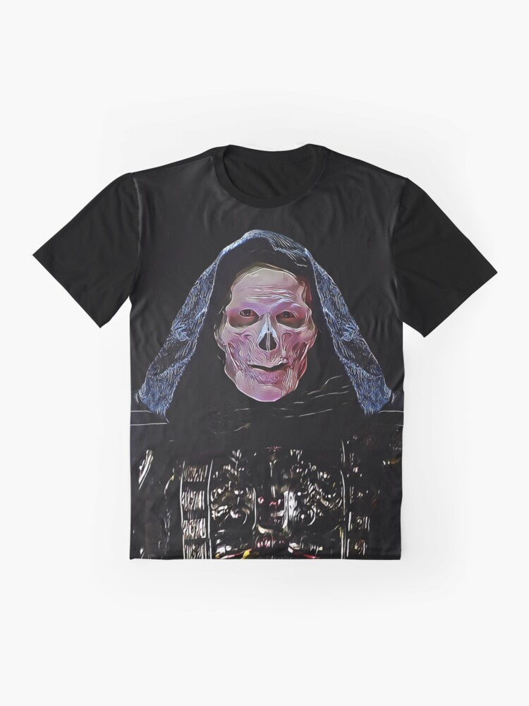 Skeletor graphic t-shirt from the Masters of the Universe 1980s movie - Flat lay