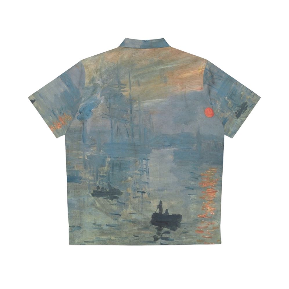 Monet Impression Sunrise Fine Art Hawaiian Shirt - Back