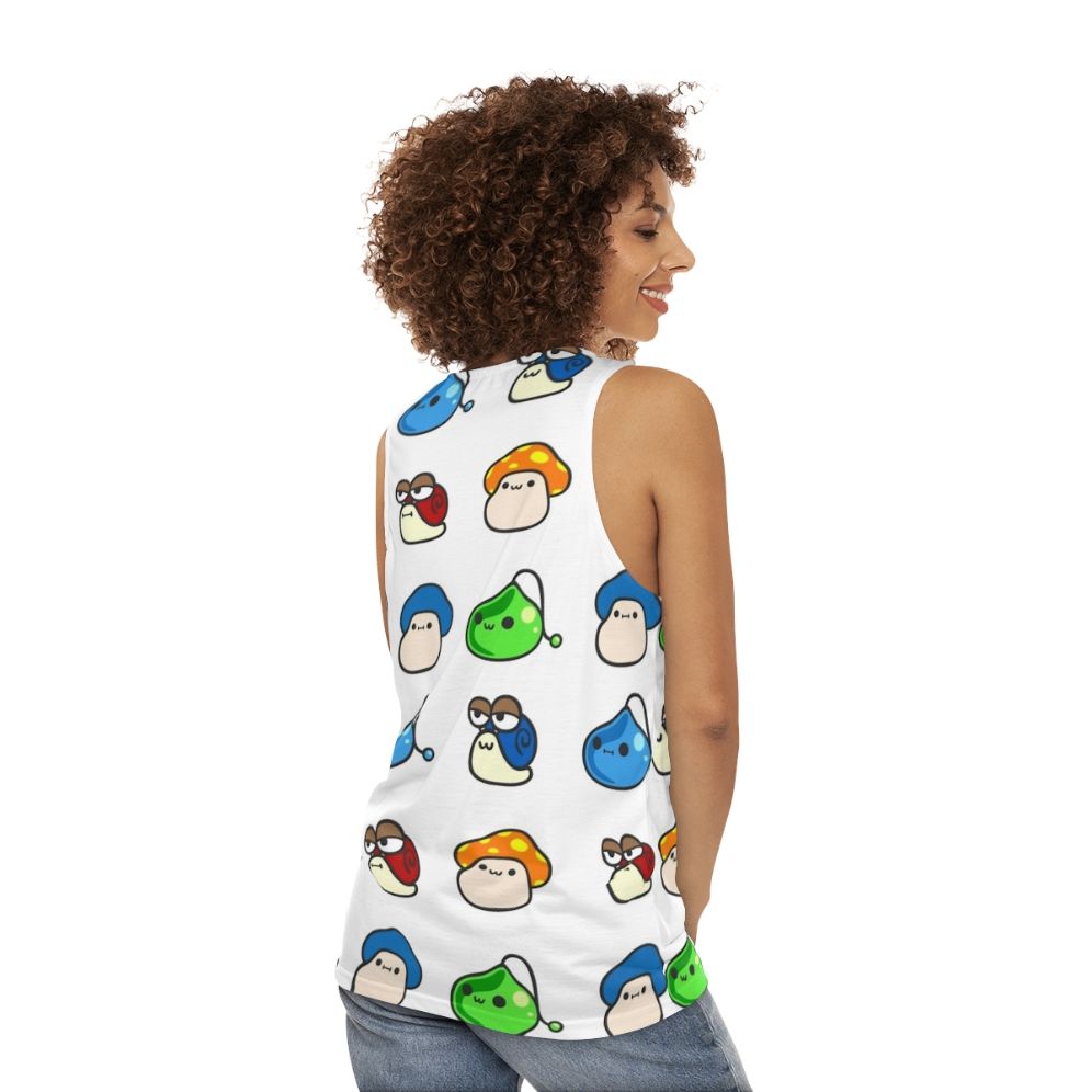 Cute mini maple friends gaming unisex tank top - women back