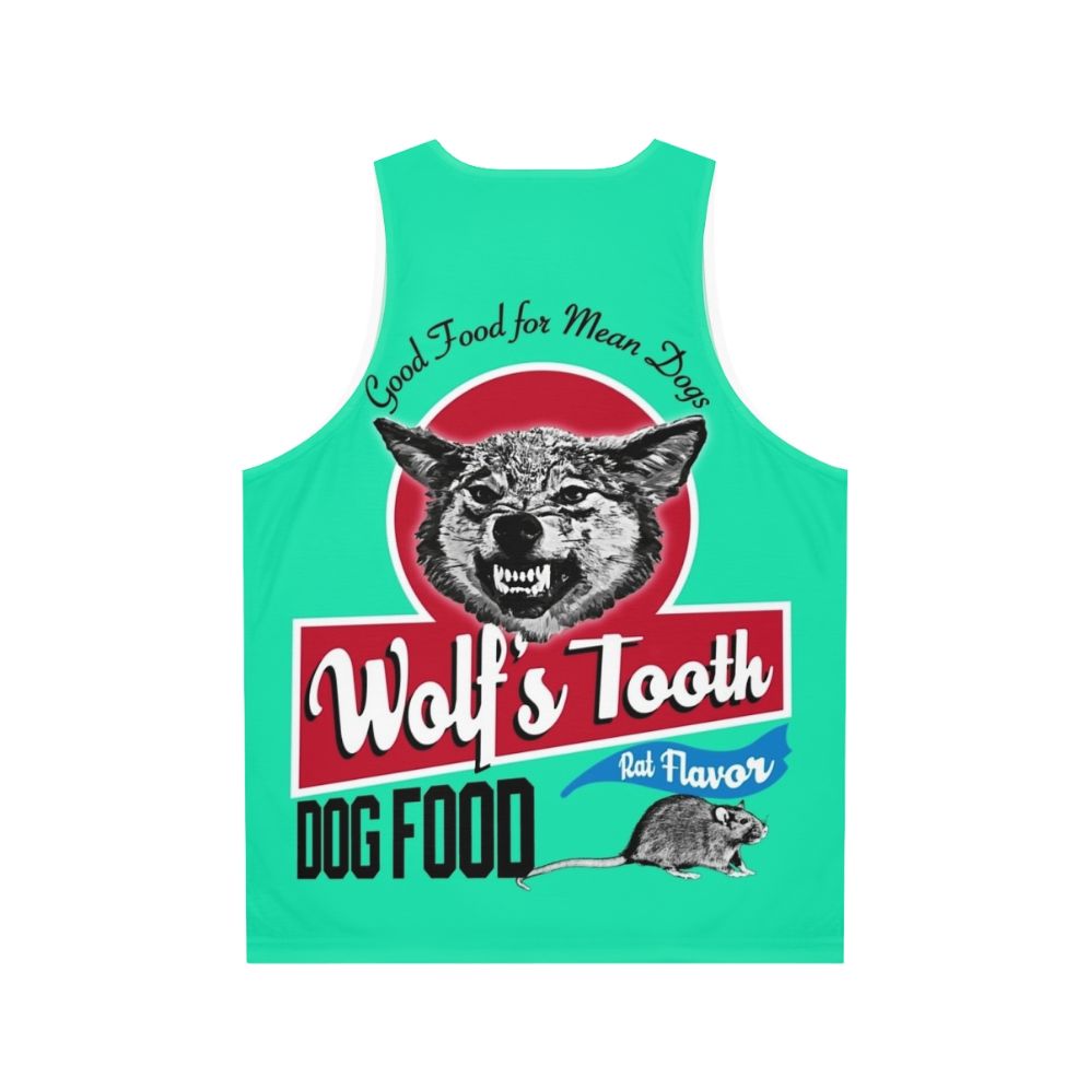 Unisex Wolf Tooth Dog Food Tank Top - Back