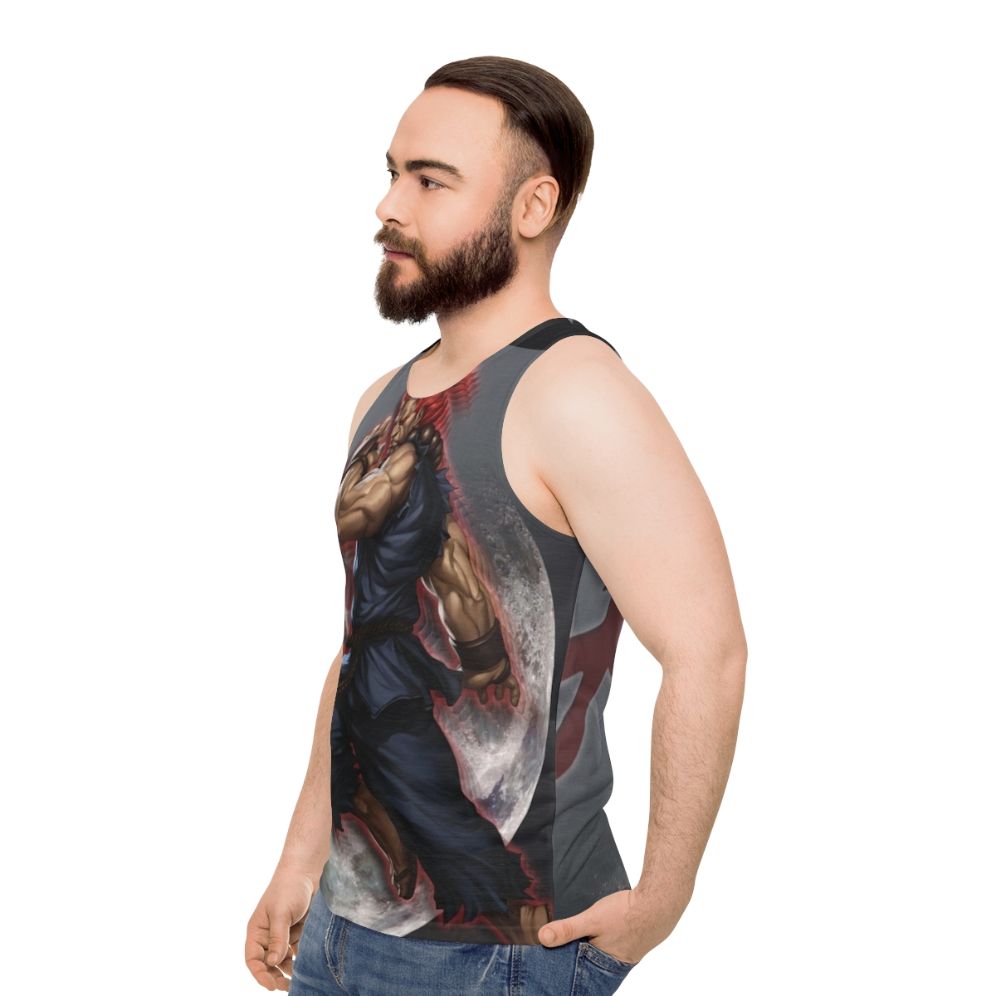 Akuma unisex athletic tank top with graphic design - men side