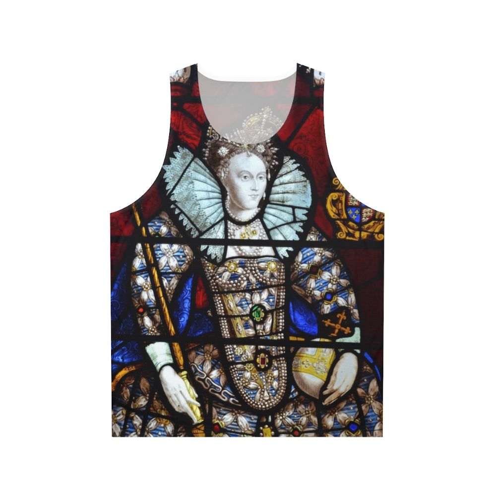 Queen Elizabeth I Stained Glass Unisex Tank Top