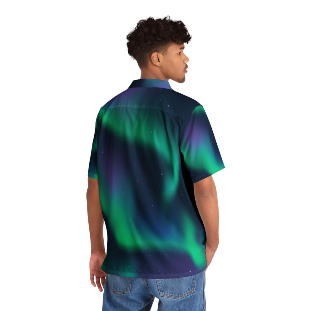 Aurora Borealis Northern Lights Hawaiian Shirt - People Back