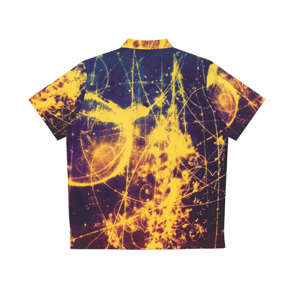 Bubble Chamber Hawaiian Shirt - Particle Physics Inspired Abstract Design - Back