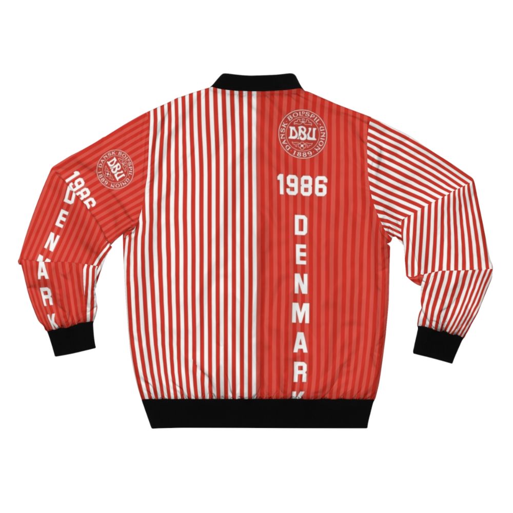 Denmark 1986 Retro Football Bomber Jacket with Classic World Cup Design - Back