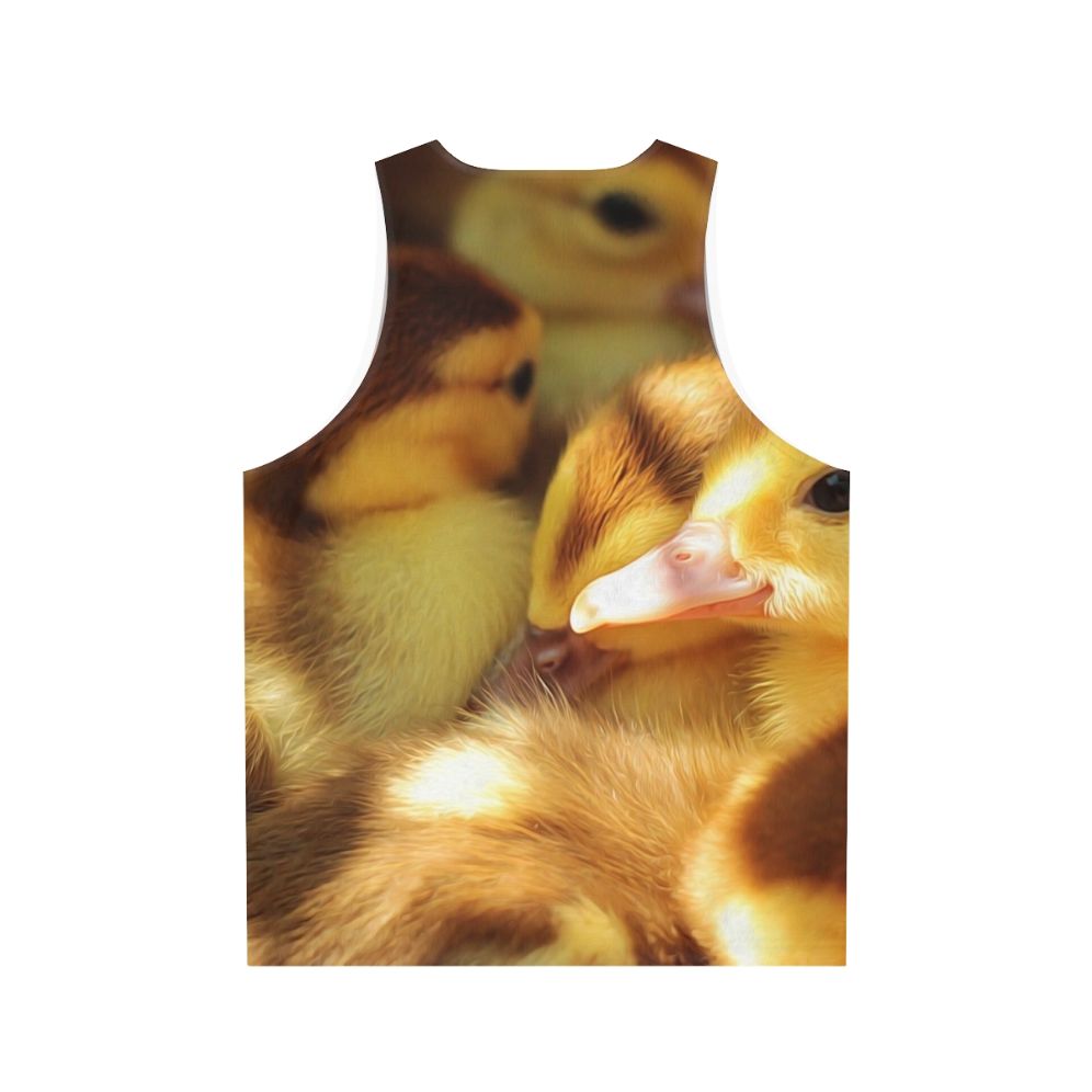 Cute duck and duckling unisex tank top - Back