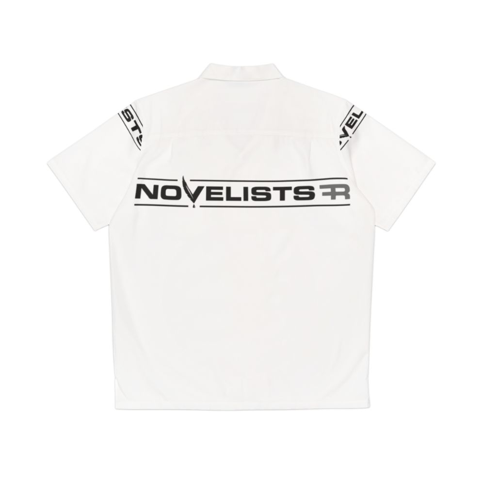 Novelists FR Black Logo Hawaiian Shirt - Back