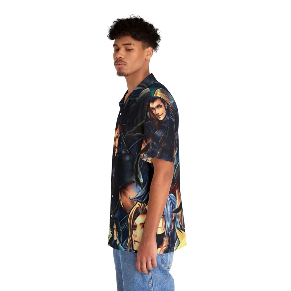 Zack Fair Hawaiian Shirt - Tropical Collared Shirt for Video Game Fans - People Left