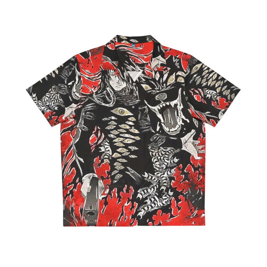 Hellsing Alucard Hawaiian Shirt with Vampire and Bat Motifs