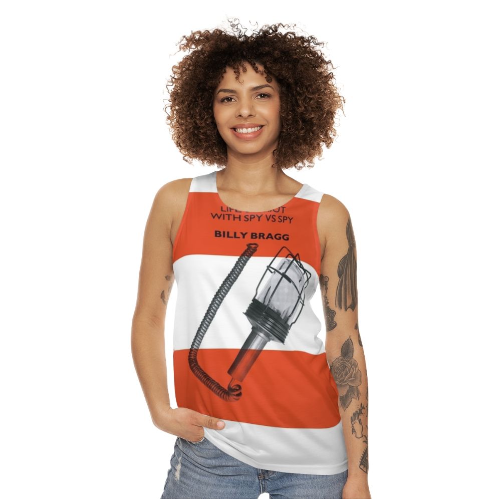 Unisex Tank Top with Music Lyrics Design - women