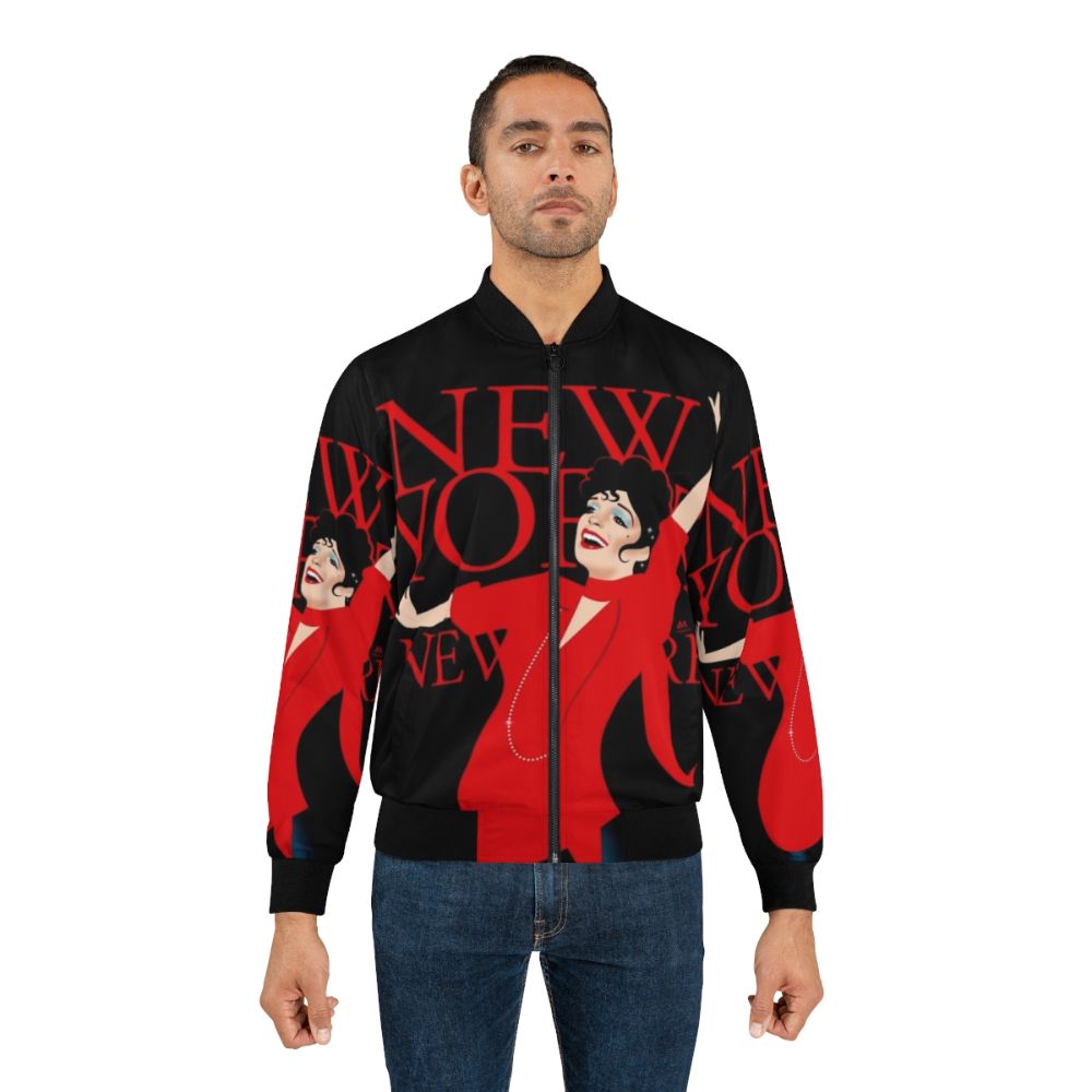 A stylish bomber jacket featuring the New York city skyline and artistic elements - Lifestyle