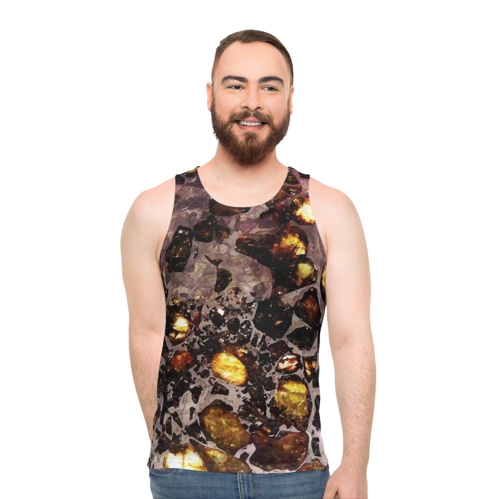 Pallasite Meteorite Space Rocks Unisex Tank Top - men