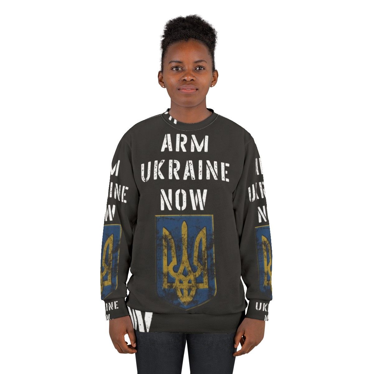 Arm Ukraine Now Sweatshirt - Support Ukraine in the Fight Against Russian Invasion - women