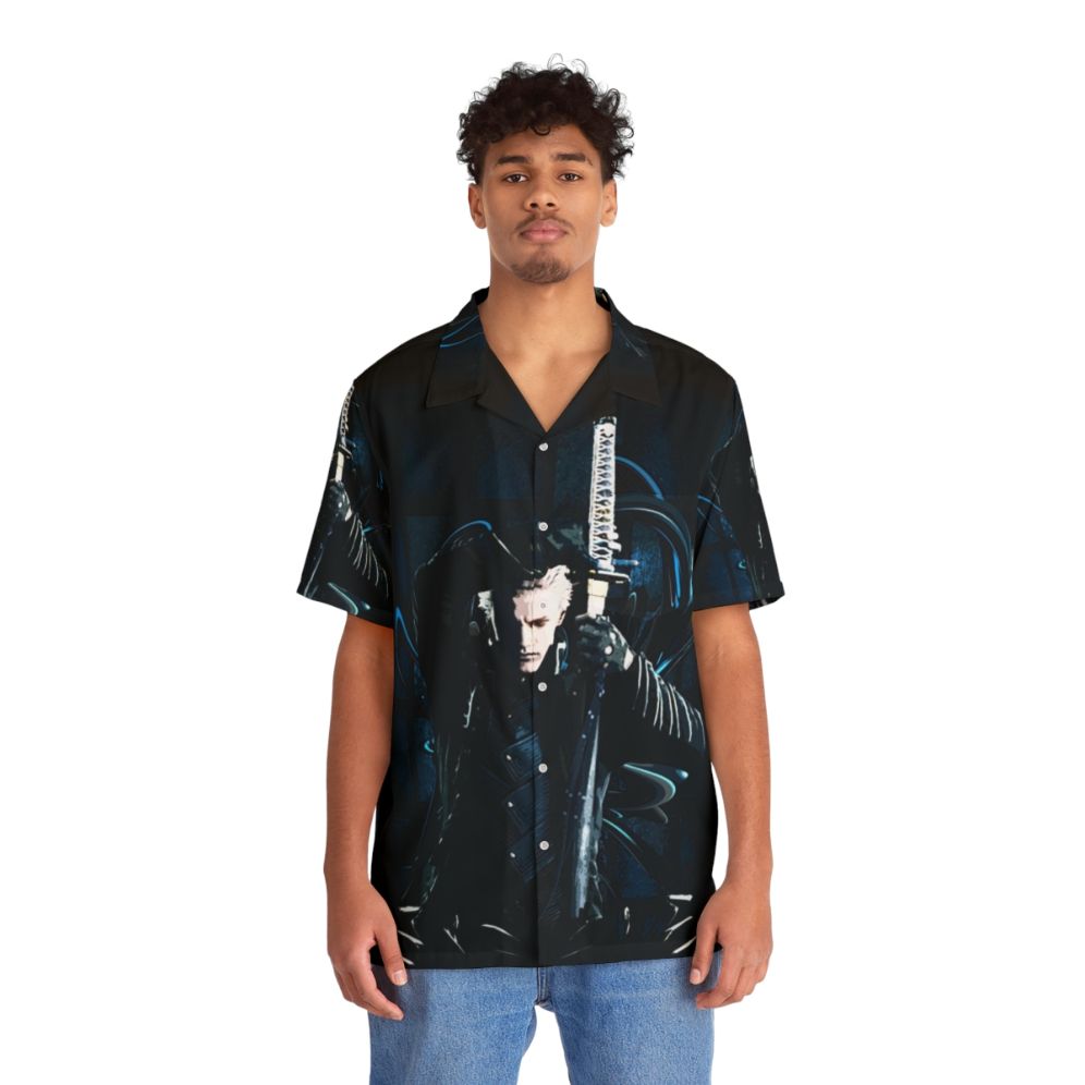 Devils Never Cry 2 Hawaiian Shirt with Devil May Cry Video Game Graphics - People Front