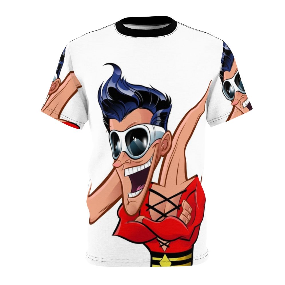 Plastic Man inspired t-shirt with superhero graphic design