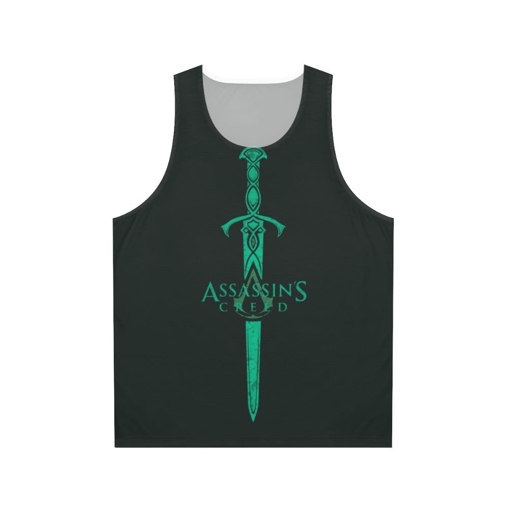 Assassins Creed medieval knight sword unisex tank top