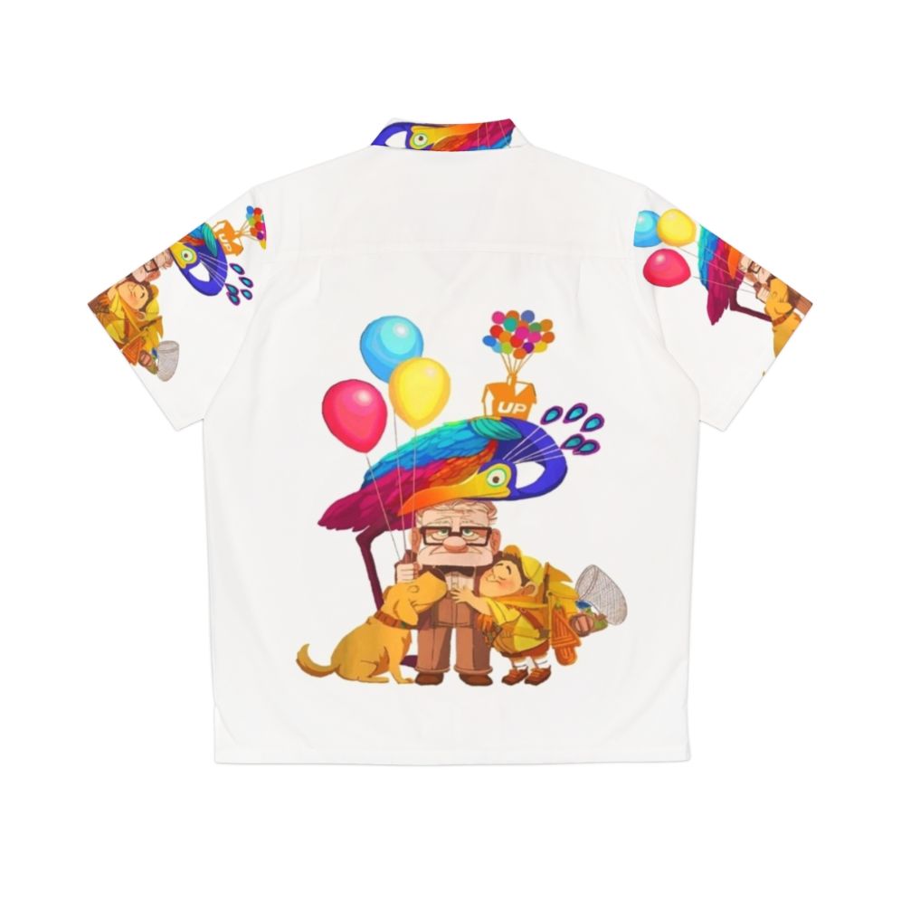 Colorful Hawaiian shirt featuring hot air balloons, inspired by the Pixar film 'Up' - Back