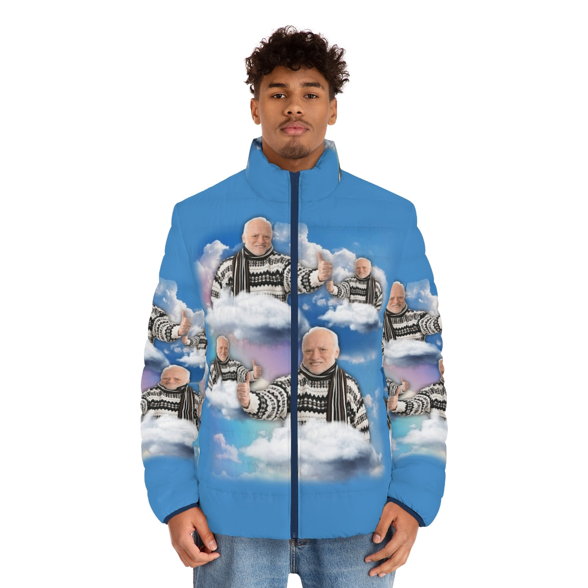 HAROLD Puffer Jacket - Embrace the Meme with This Funny and Stylish Outerwear - men front