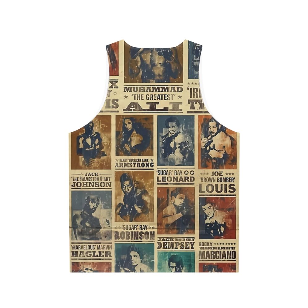 Vintage boxing champion poster unisex tank top - Back