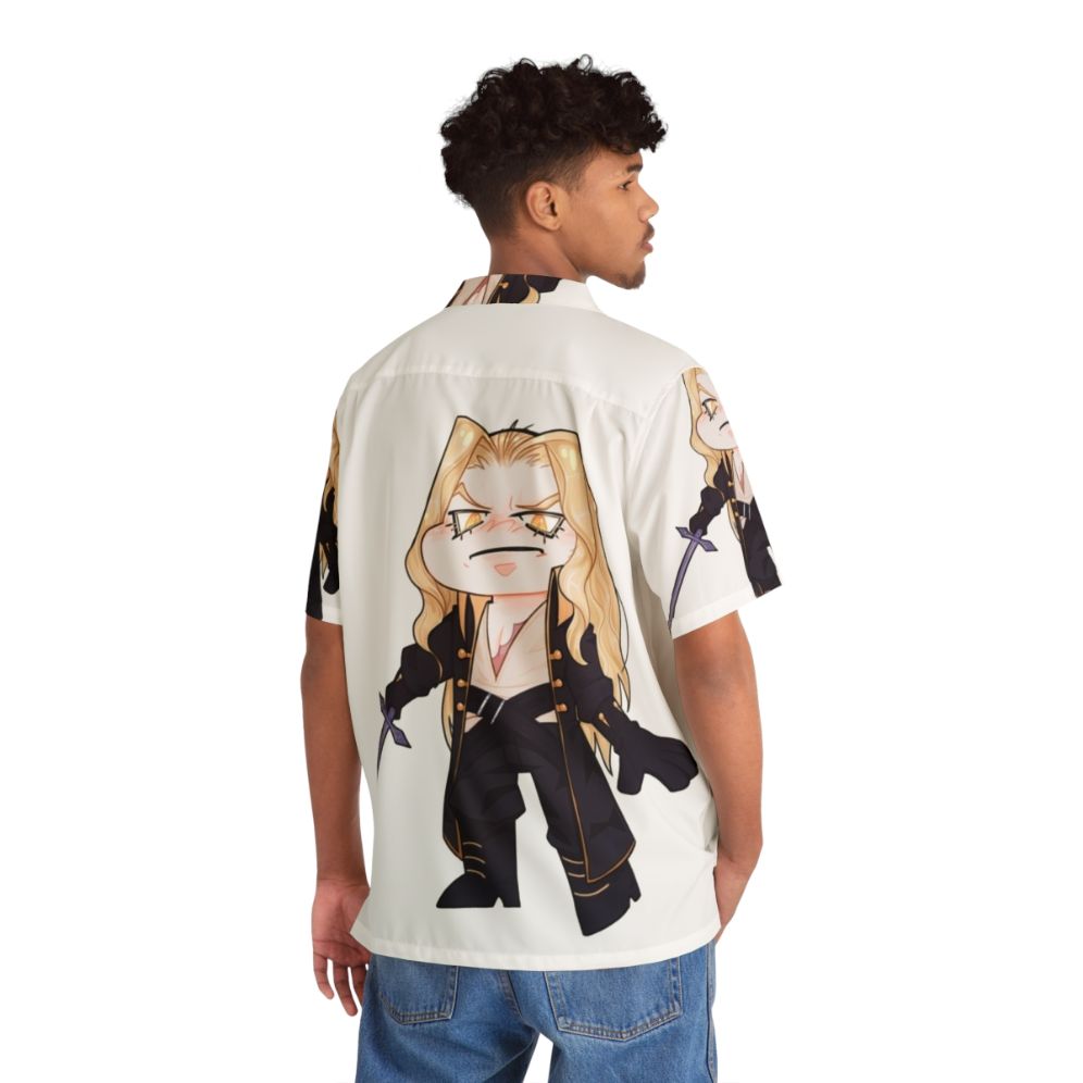 Alucard Castlevania Chibi Hawaiian Shirt - Flat lay