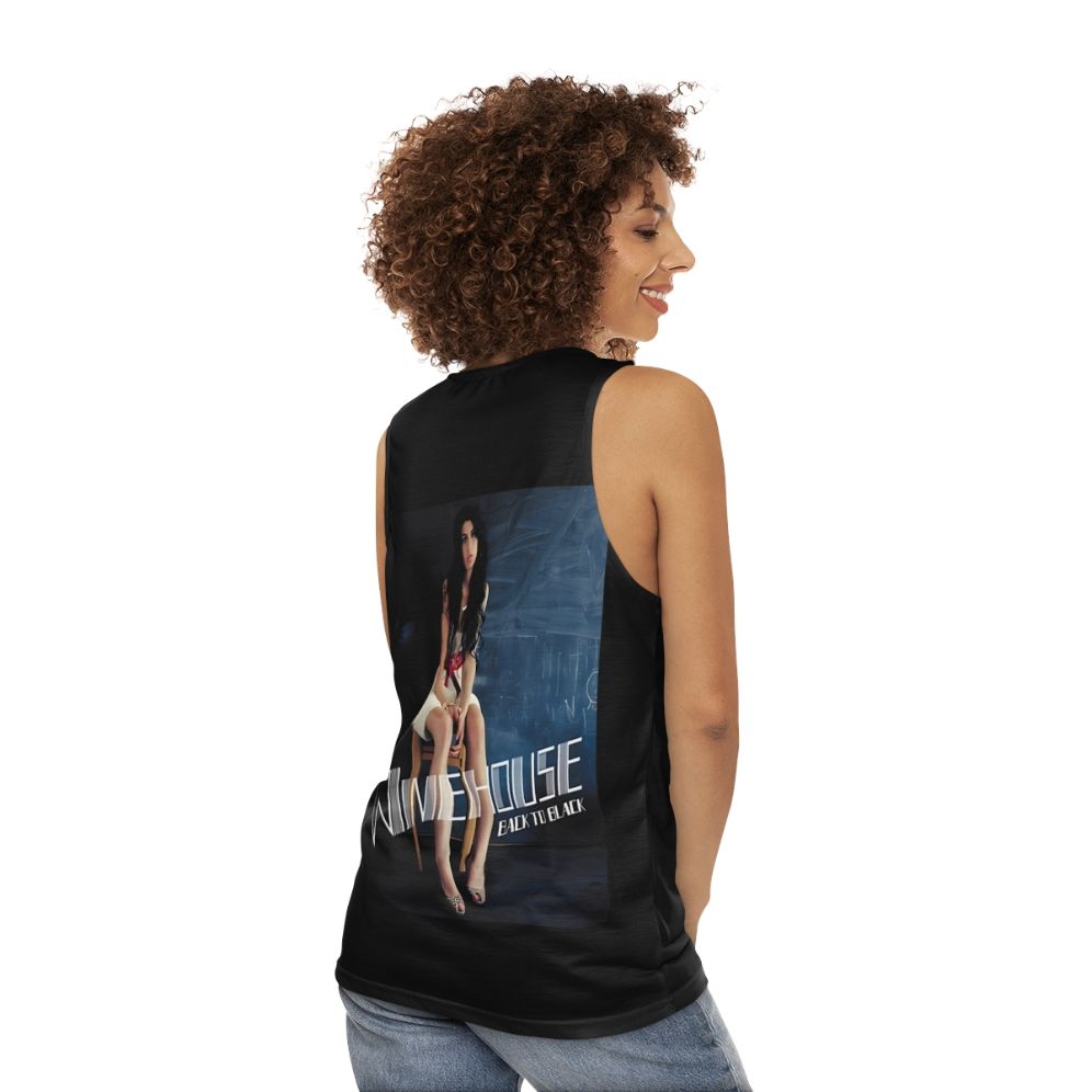 Amy Winehouse Unisex Tank Top with Vintage Inspired Design - women back