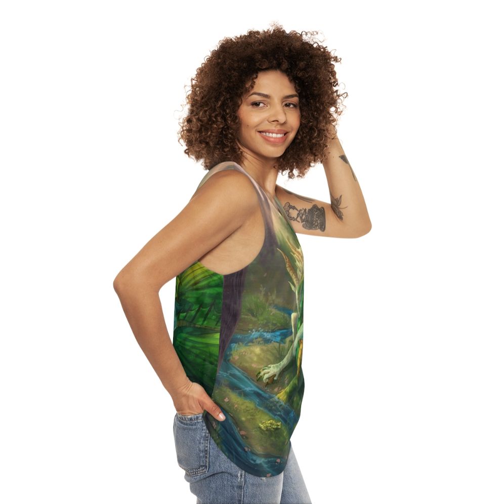 Sundew and Willow Fantasy Dragon Tank Top - women side