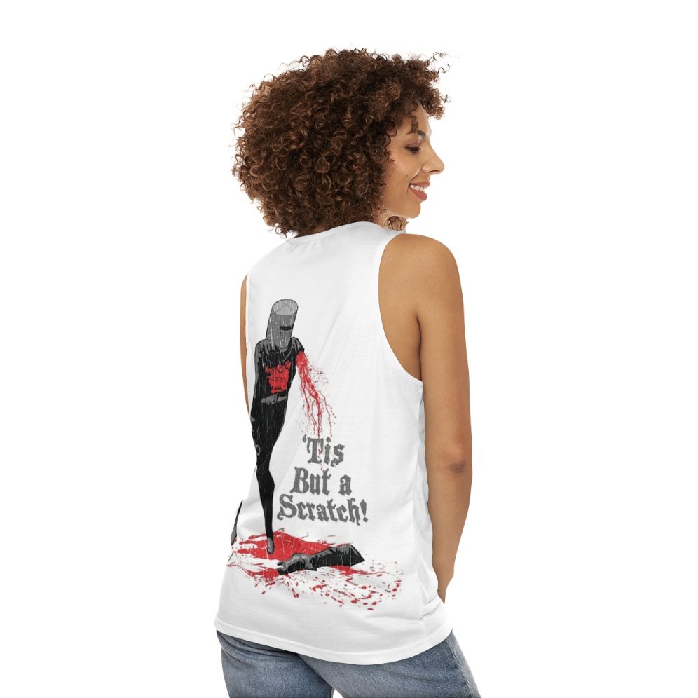 Unisex "Tis But A Scratch" Monty Python Tank Top - women back