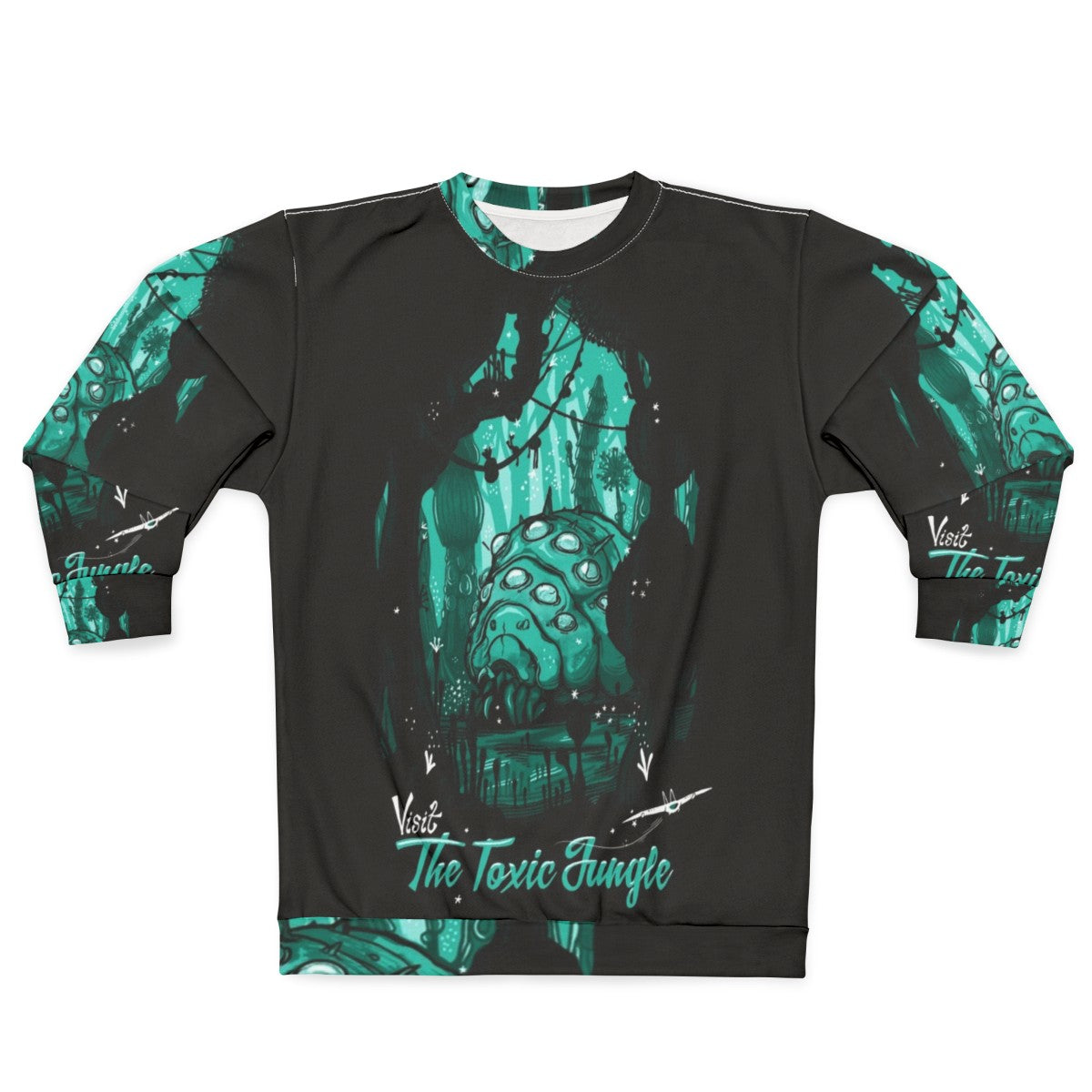 Toxic Jungle Sweatshirt featuring Nausicaa inspired forest and wildlife design