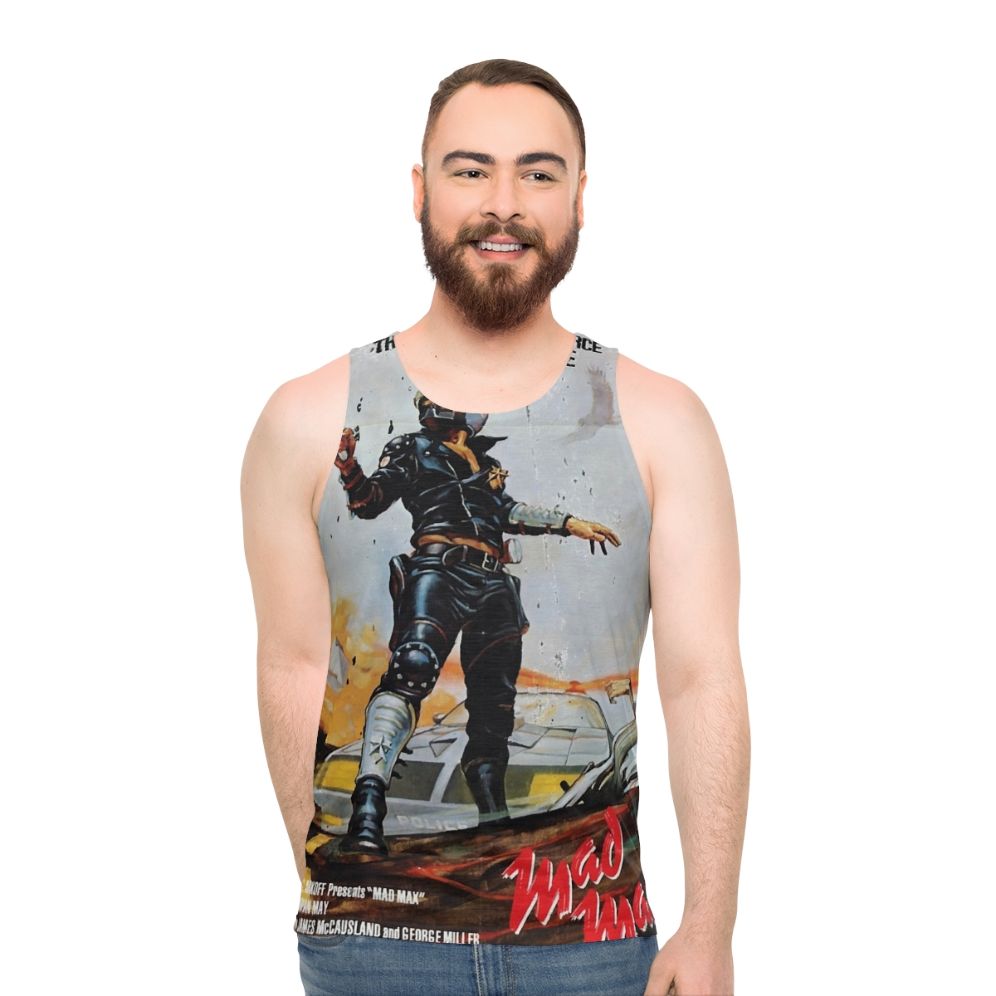 Mad Max distressed movie poster unisex tank top - men