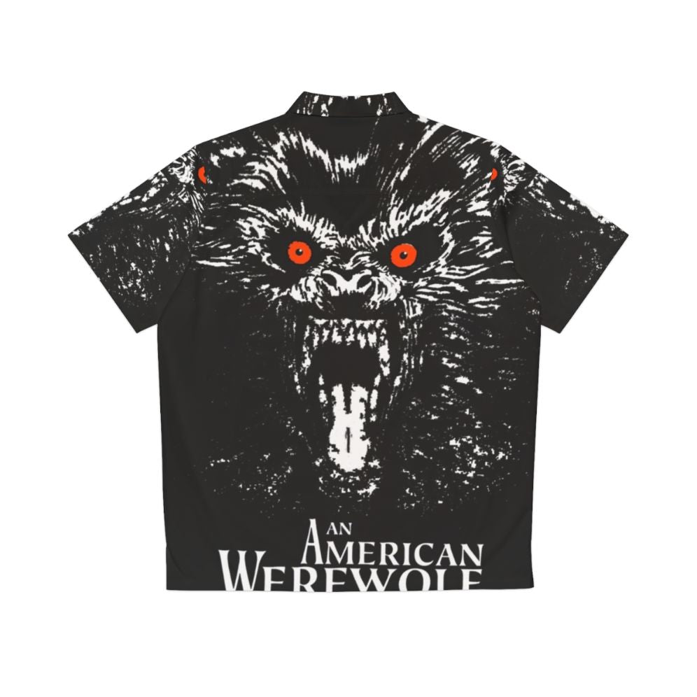 "An American Werewolf in London" Hawaiian Shirt featuring a werewolf transformation under the full moon - Back