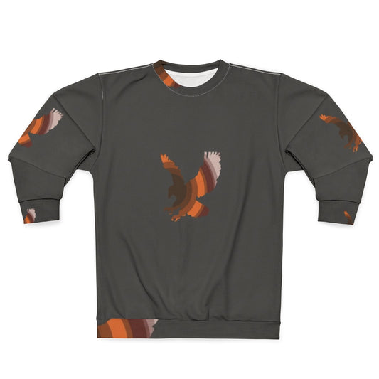 Legendary Hawk Sweatshirt with Colorful Abstract Animal Art Design