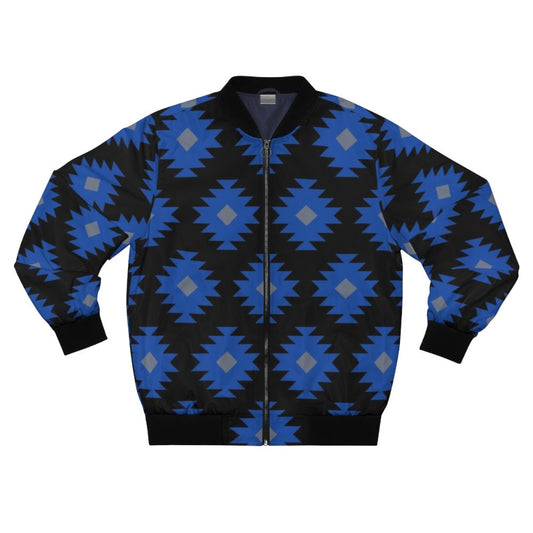 Southwestern Pattern Bomber Jacket with Navajo-Inspired Designs