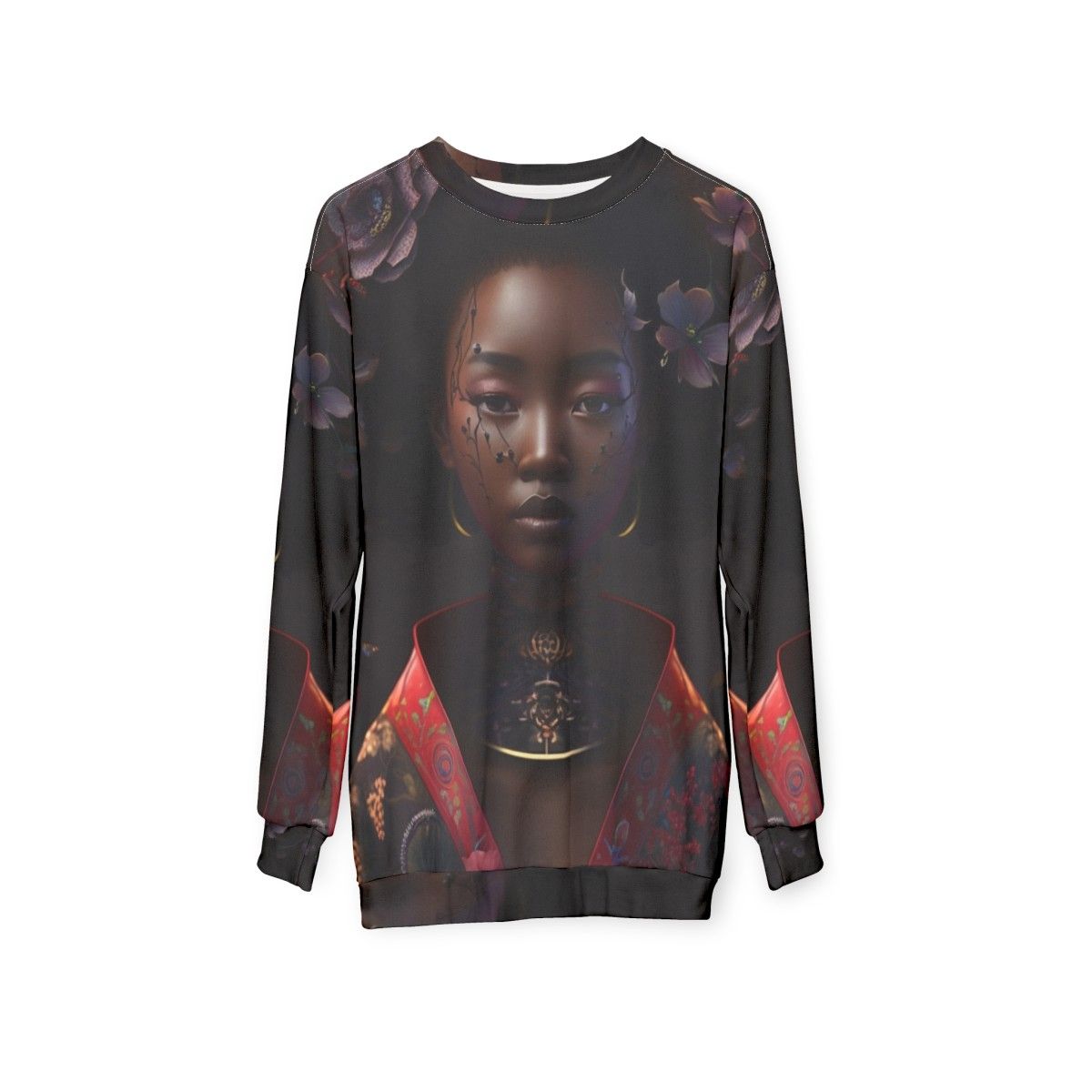 Empress of Hokkaido Japanese Geisha Sweatshirt - hanging